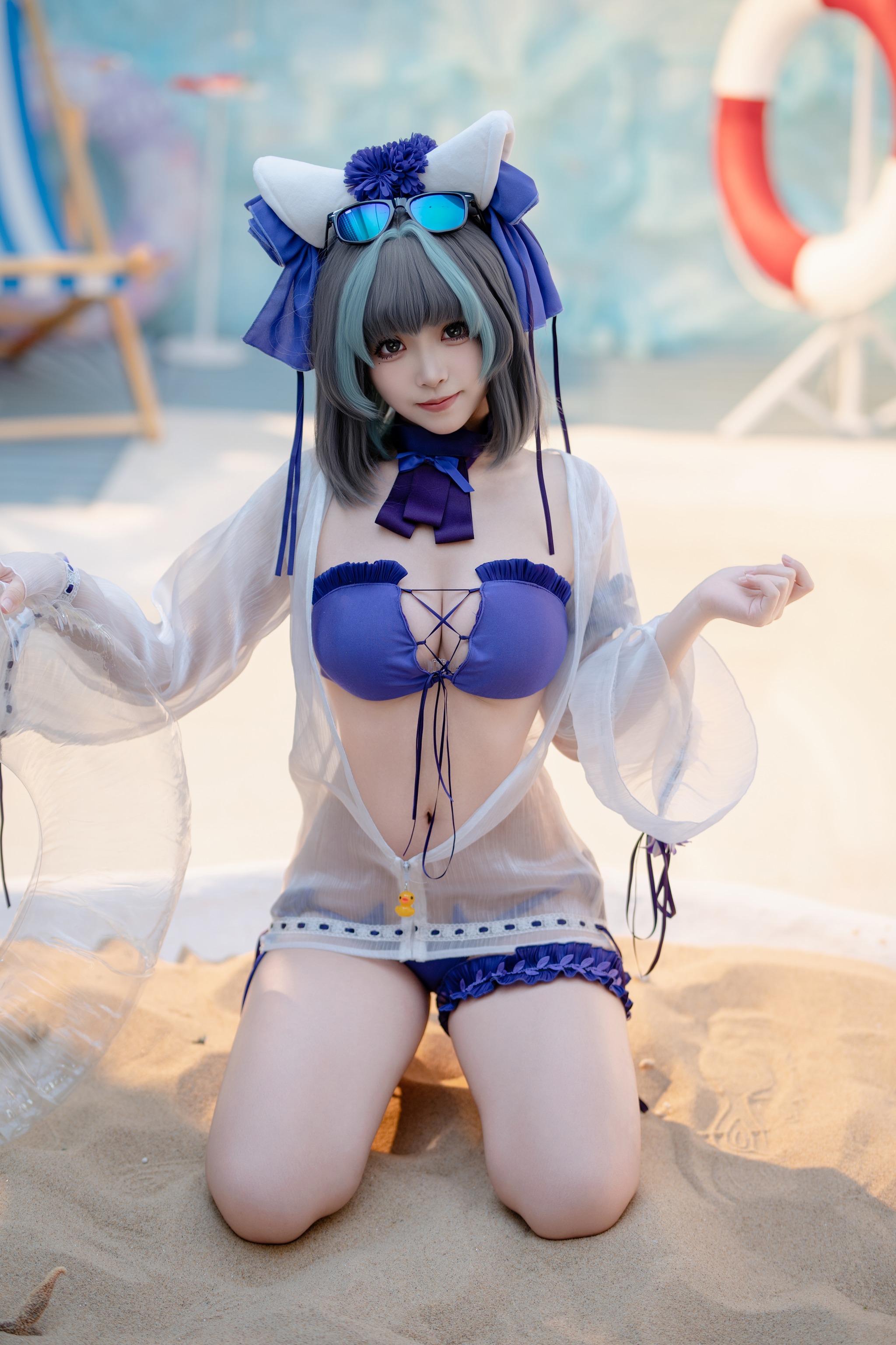 图片[1]-Bangni邦尼 – NO.038 泳装柴郡 [86P]-XikXak